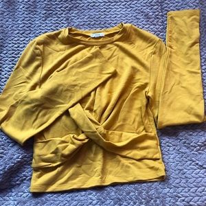 yellow long sleeve top!